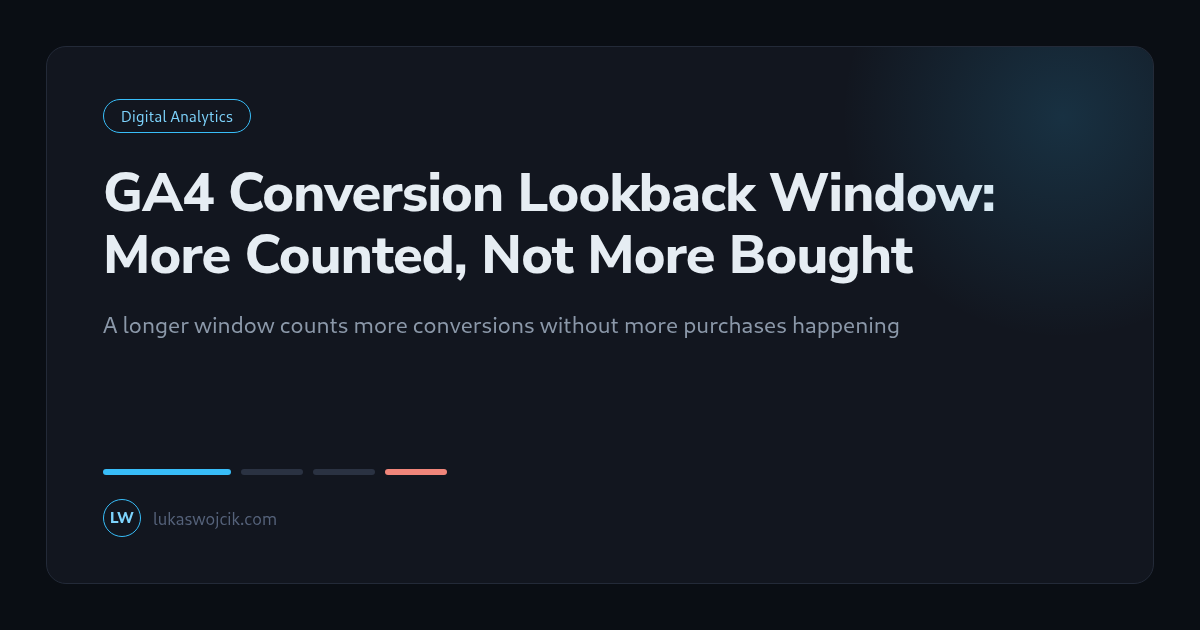 GA4 Conversion Lookback Window: More Counted, Not More Bought