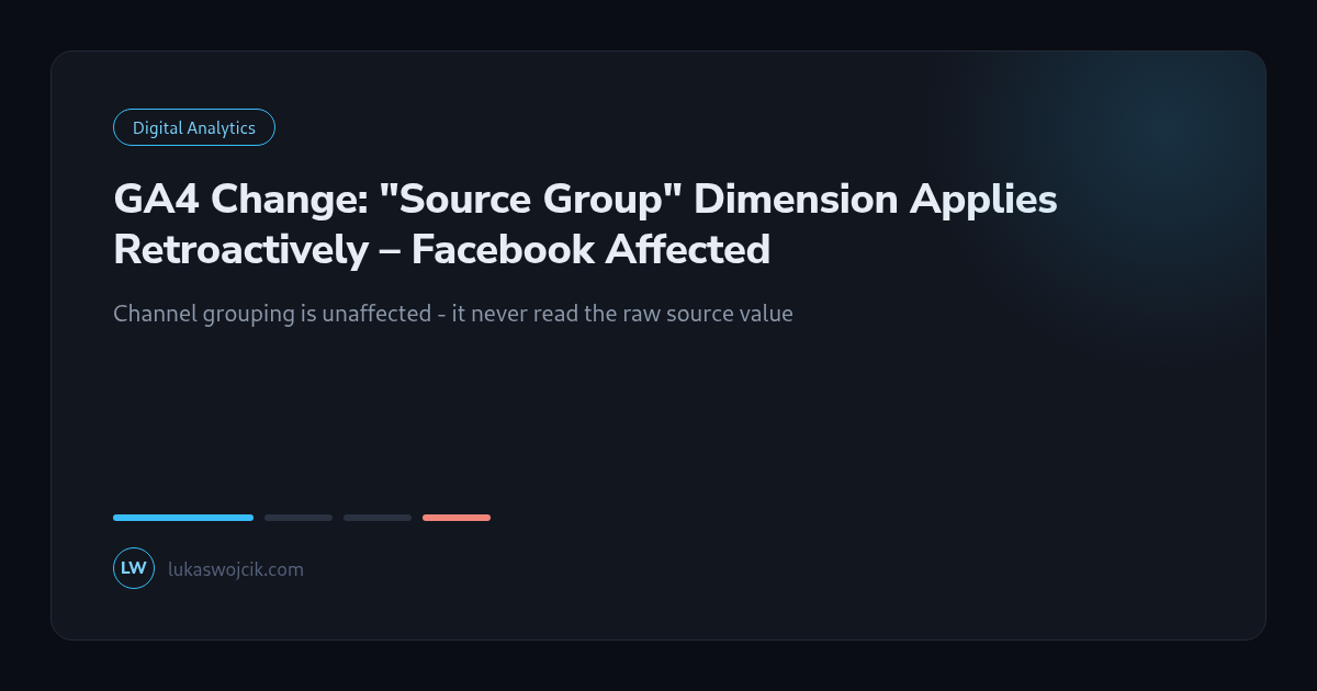 GA4 Change: "Source Group" Dimension Applies Retroactively – Facebook Affected
