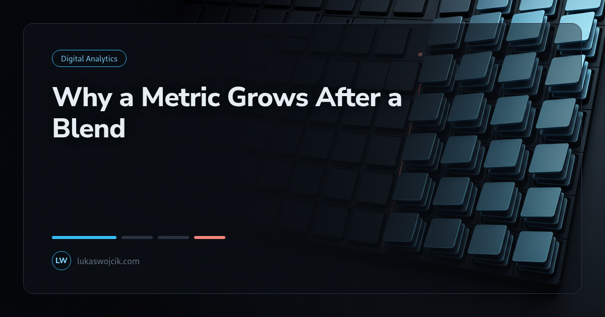 Why a Metric Grows After a Blend