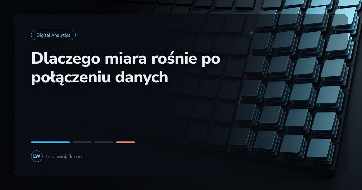 Dlaczego miara rośnie po połączeniu danych