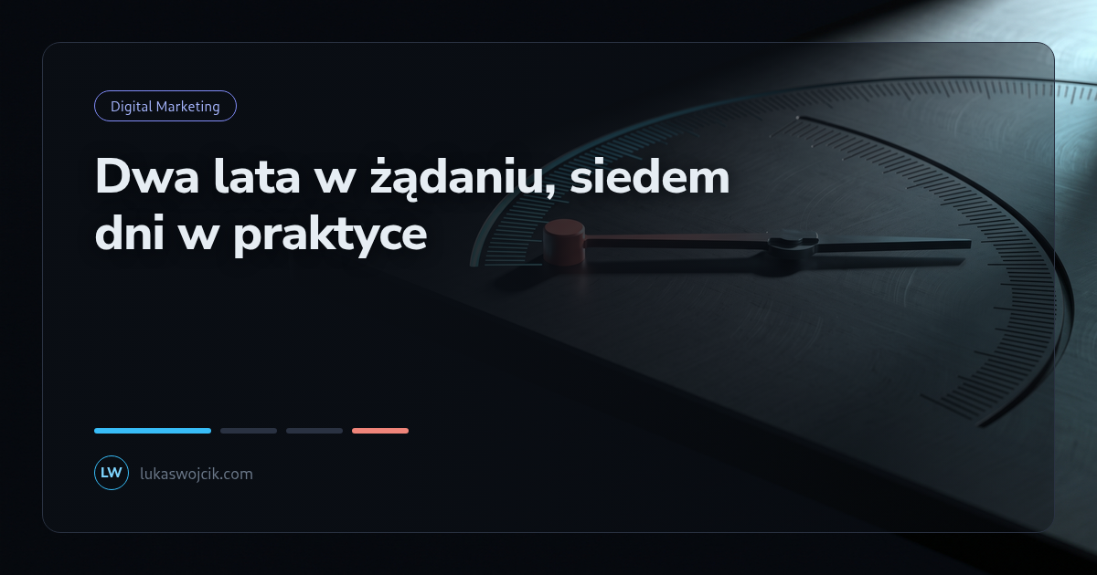 Dwa lata w żądaniu, siedem dni w praktyce