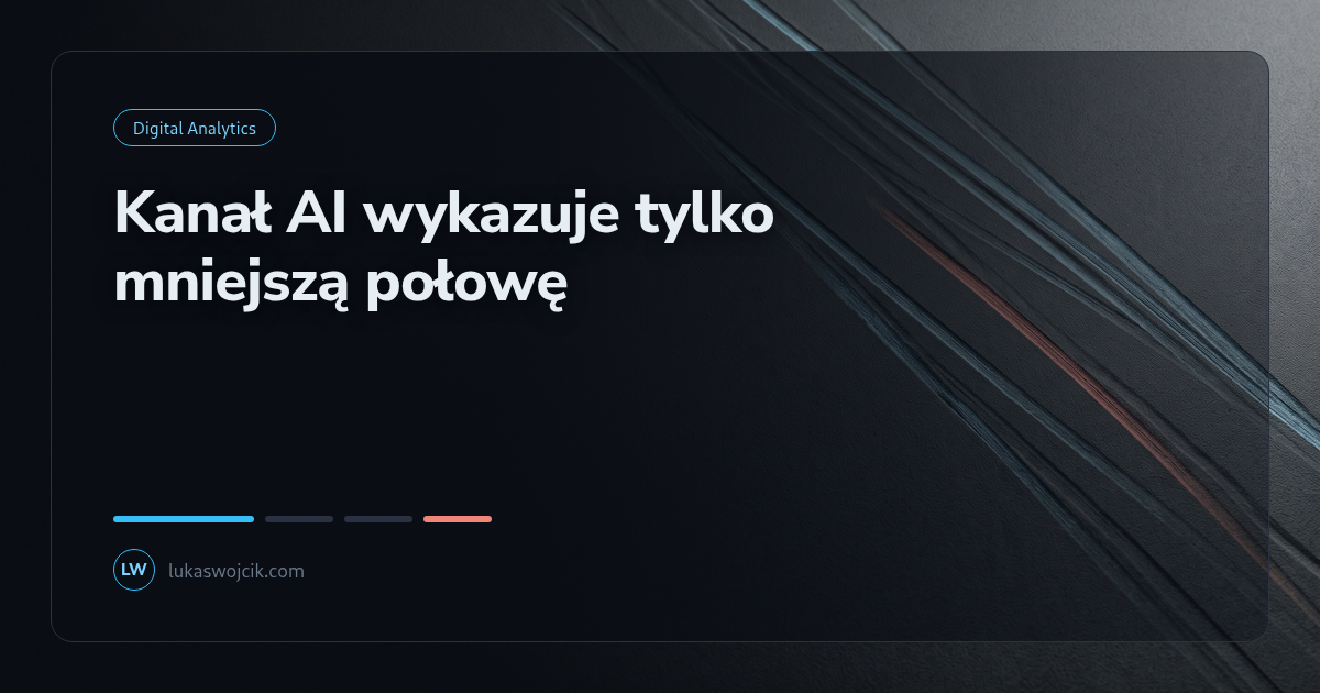 Kanał AI wykazuje tylko mniejszą połowę