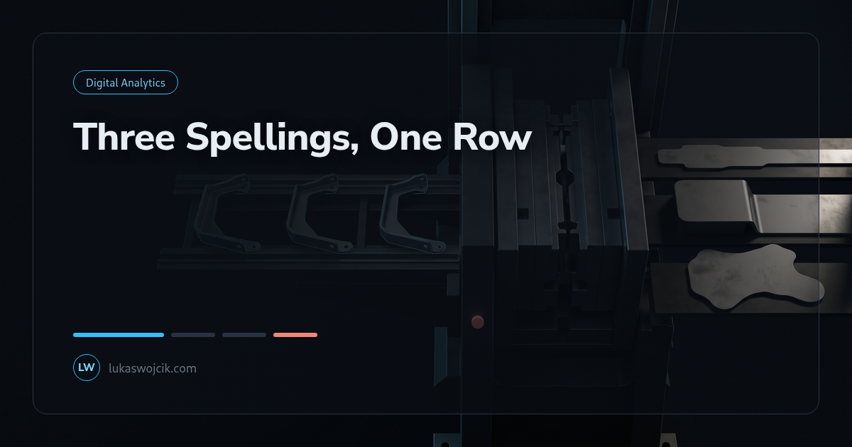 Three Spellings, One Row