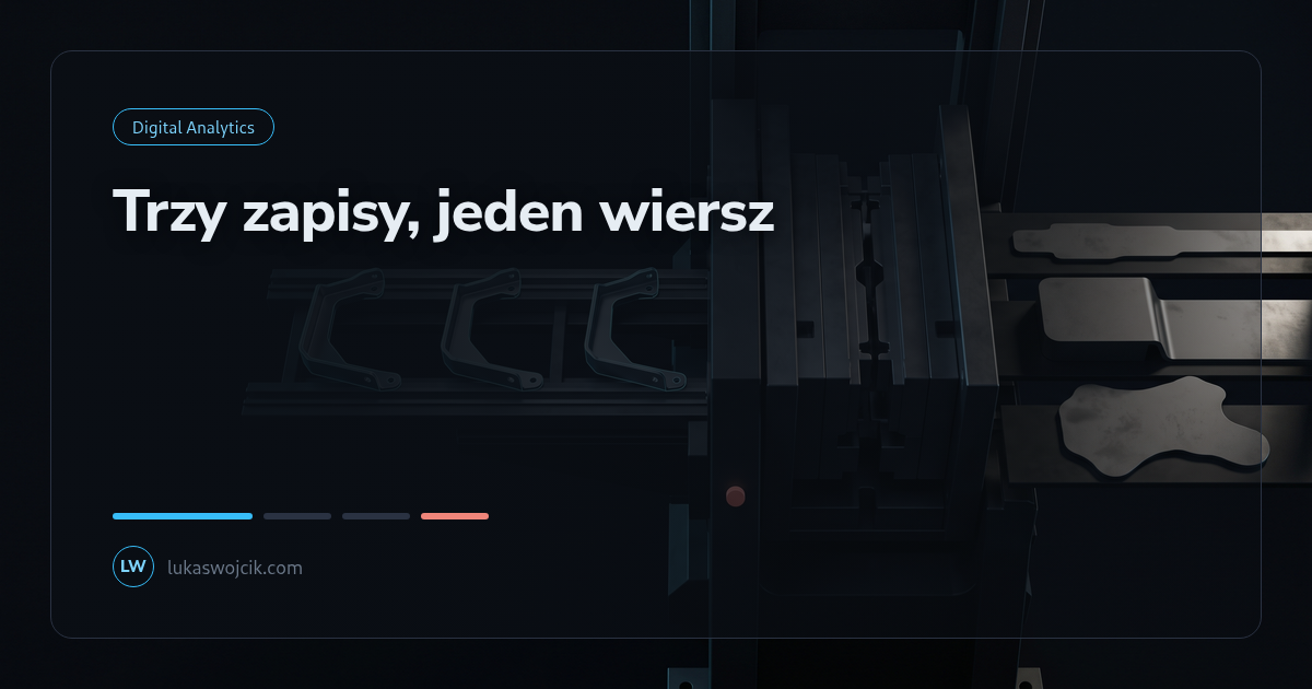 Trzy zapisy, jeden wiersz