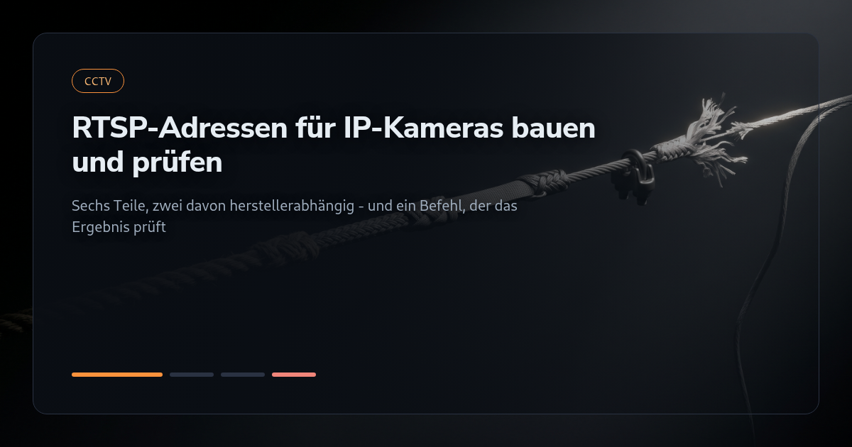 Tutorial: RTSP-Adressen für IP-Kameras bauen und prüfen