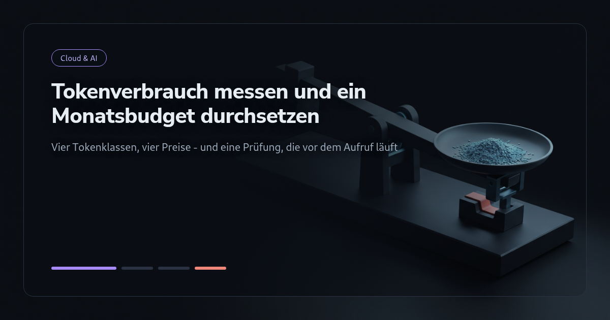 Tutorial: Tokenverbrauch je Anfrage messen und ein Monatsbudget durchsetzen