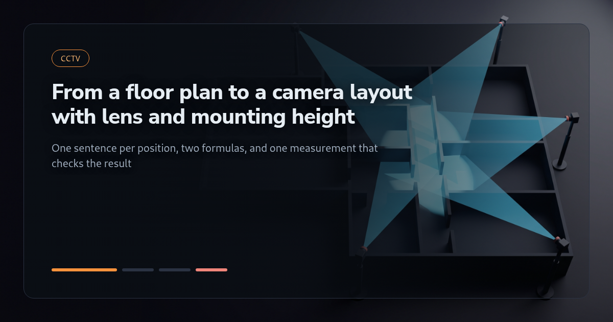 Tutorial: Turning a Floor Plan into a Camera Layout with Lens and Mounting Height