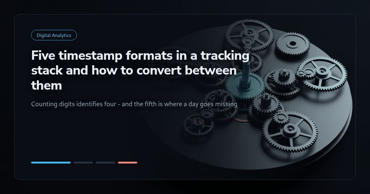 Tutorial: The Five Timestamp Formats in a Tracking Stack and How to Convert Between Them
