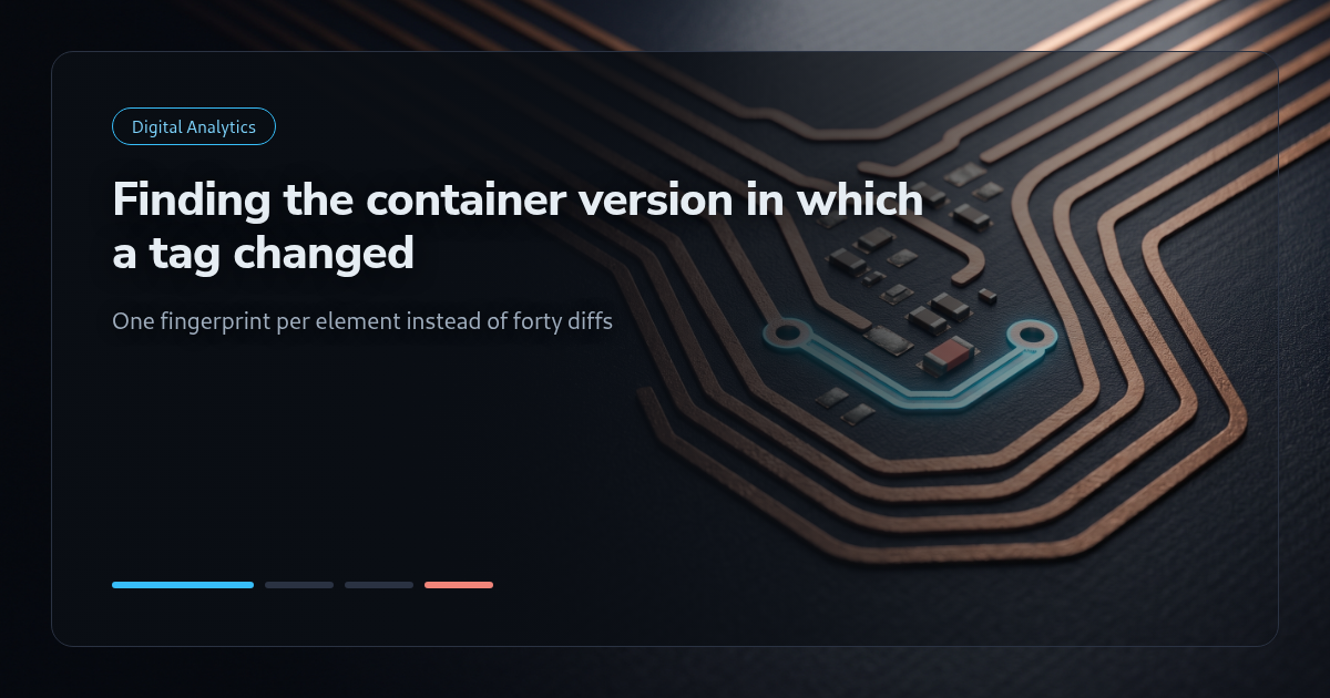 Tutorial: Finding the Container Version in Which a Tag Changed