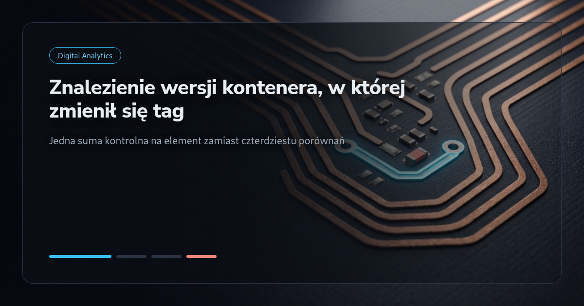 Tutorial: Znalezienie wersji kontenera, w której zmienił się tag