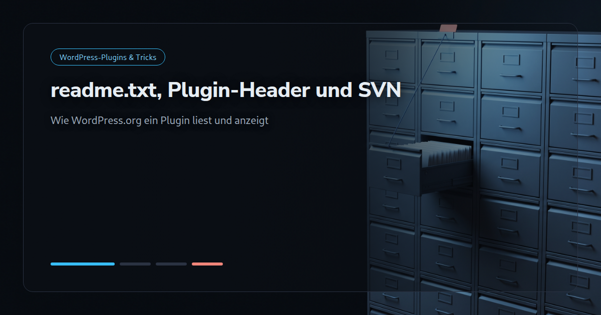 readme.txt, Plugin-Header und SVN: wie WordPress.org sie liest