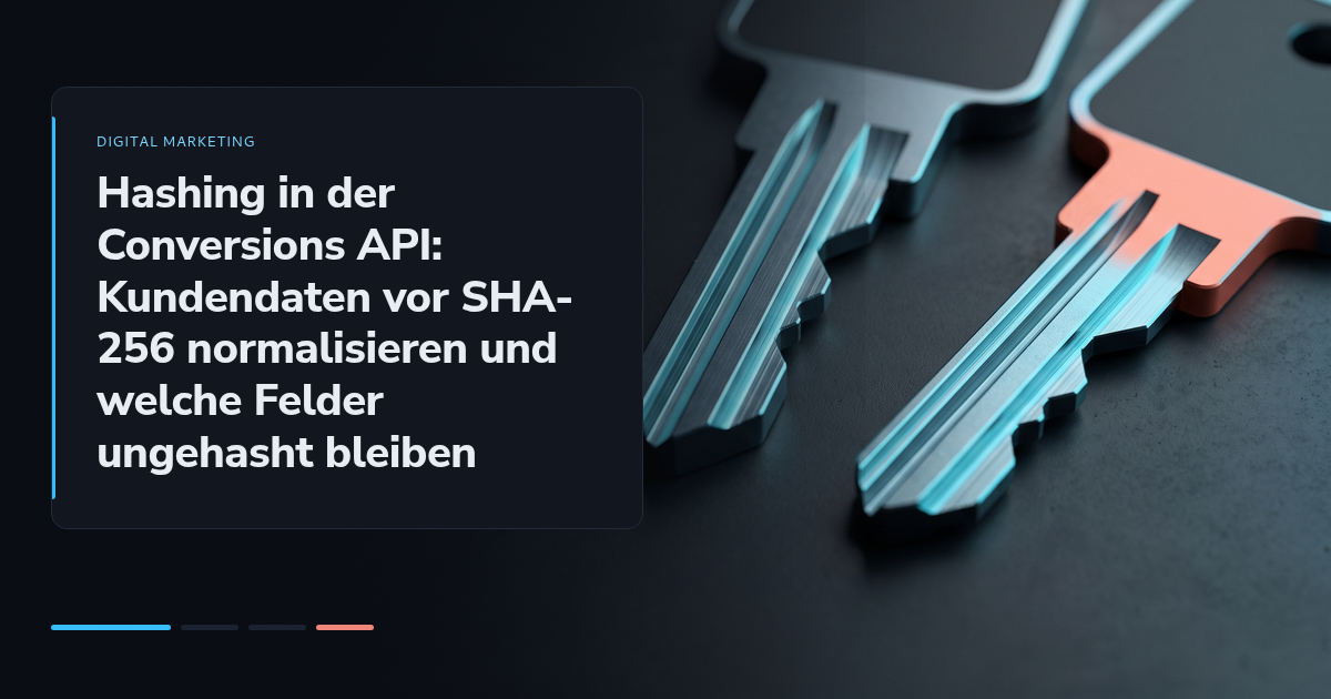 Hashing in der Conversions API: Kundendaten vor SHA-256 normalisieren und welche Felder ungehasht bleiben