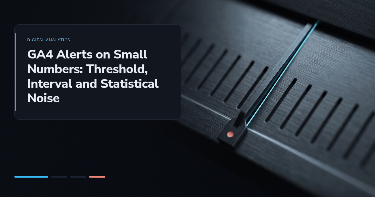 GA4 Alerts on Small Numbers: Threshold, Interval and Statistical Noise