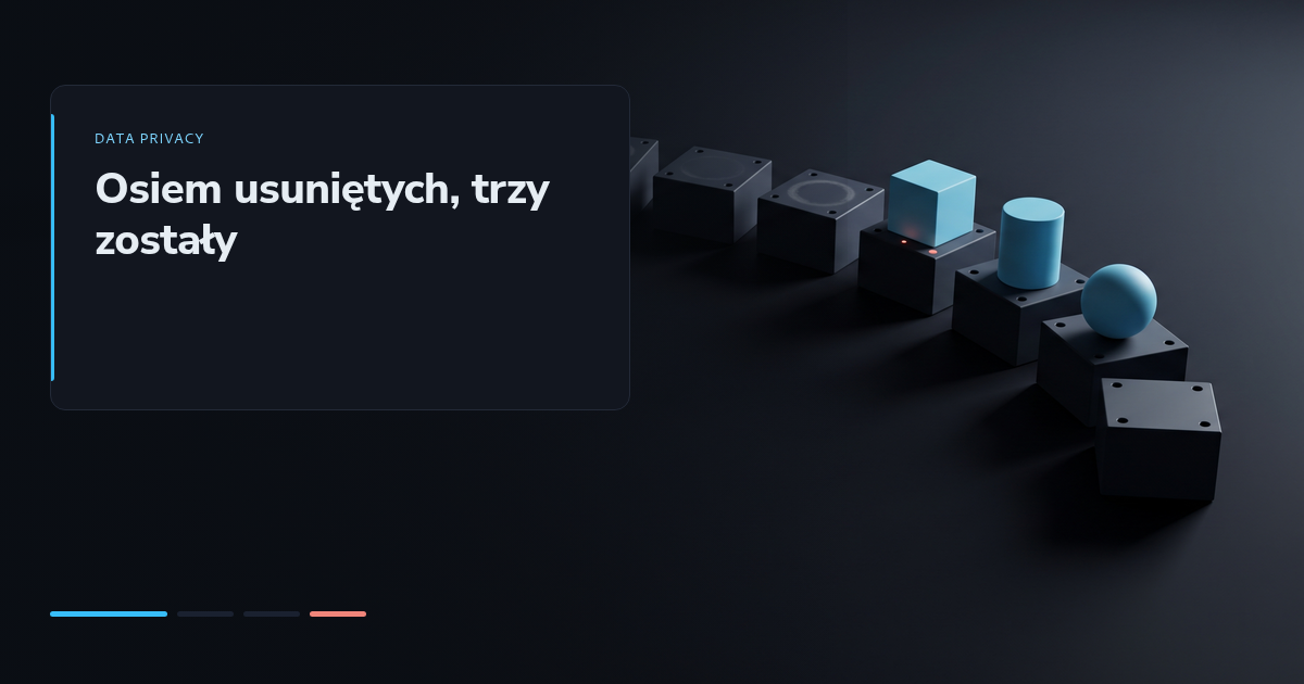Osiem usuniętych, trzy zostały