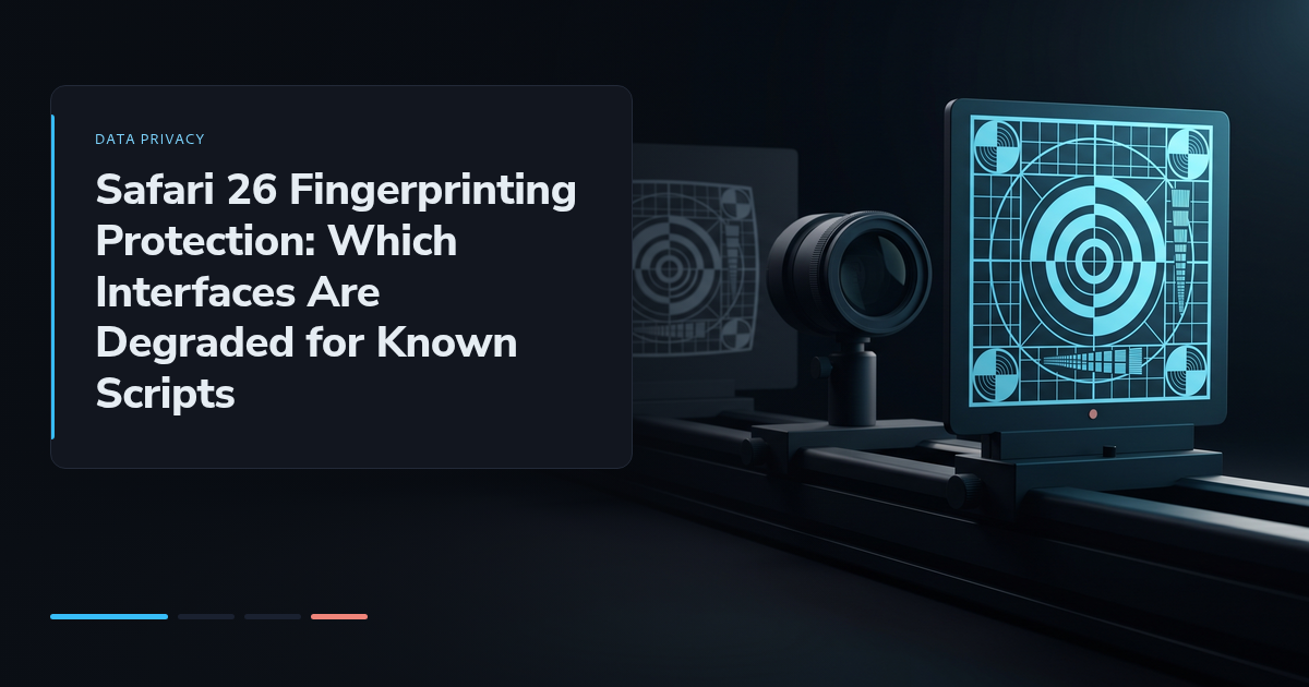 Safari 26 Fingerprinting Protection: Which Interfaces Are Degraded for Known Scripts
