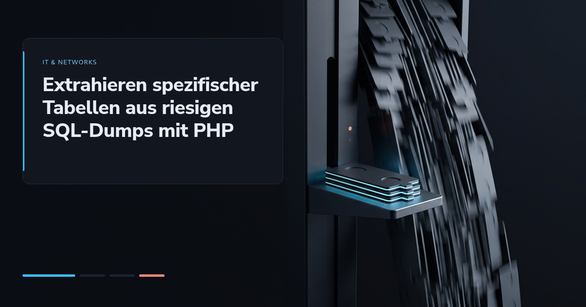 Extrahieren spezifischer Tabellen aus riesigen SQL-Dumps mit PHP