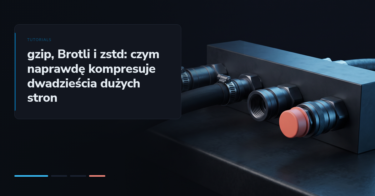 gzip, Brotli i zstd: czym naprawdę kompresuje dwadzieścia dużych stron