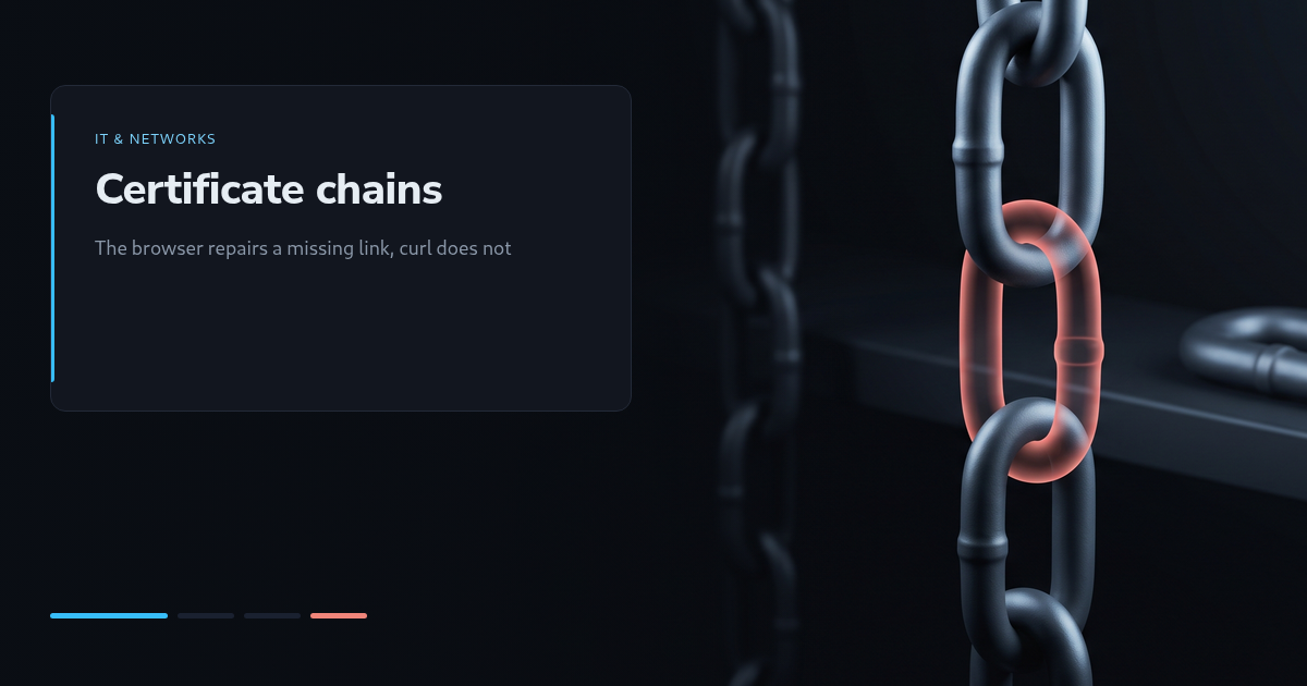 Certificate Chains: Why a Site Opens in the Browser and Fails in curl