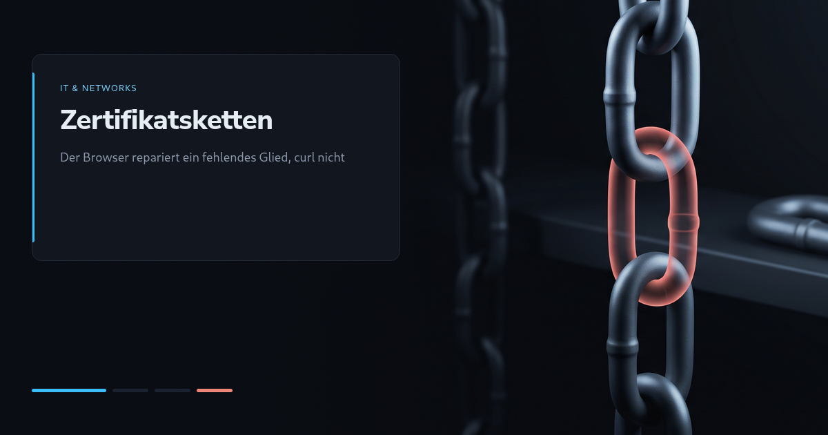 Zertifikatsketten: Warum eine Seite im Browser aufgeht und in curl scheitert