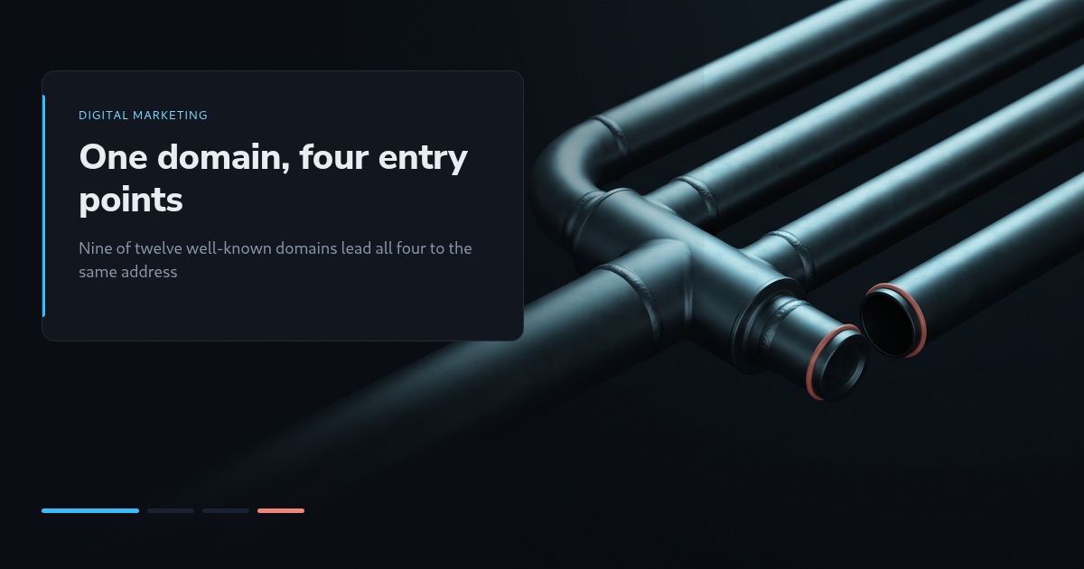 One Domain, Four Entry Points: Which Address a Site Really Answers From
