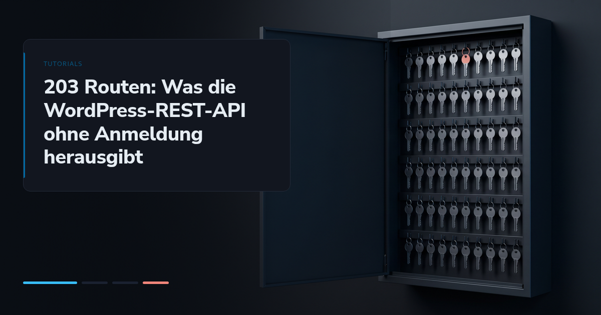 203 Routen: Was die WordPress-REST-API ohne Anmeldung herausgibt