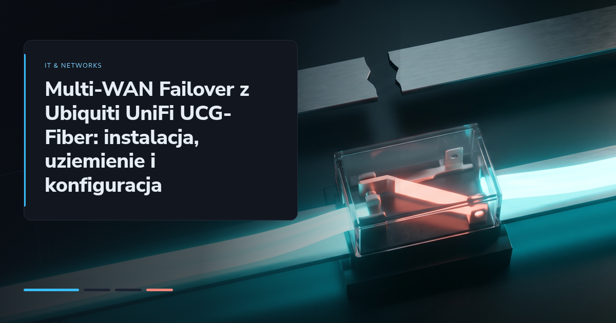 Multi-WAN Failover z Ubiquiti UniFi UCG-Fiber: instalacja, uziemienie i konfiguracja