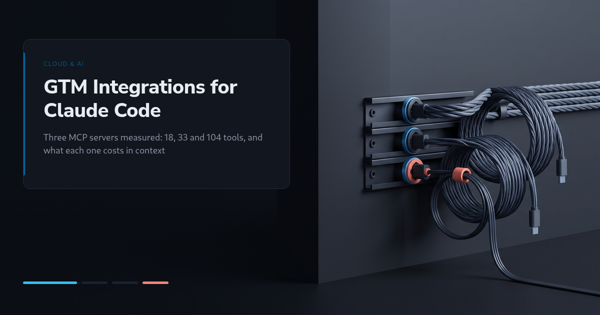 GTM Integrations for Claude Code: Three MCP Servers, Their Tool Count and Their Context Cost
