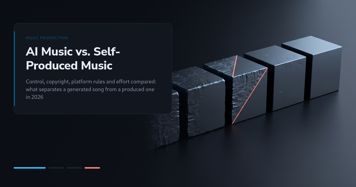 AI Music vs. Self-Produced Music in 2026: Control, Copyright and Effort Compared