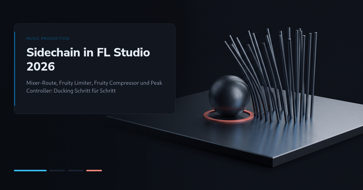 Sidechain-Kompression in FL Studio 2026: Routing, Fruity Limiter, Fruity Compressor und Peak Controller Schritt für Schritt