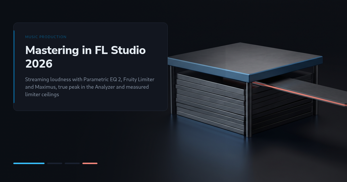 Mastering to Streaming Loudness in FL Studio 2026: Parametric EQ 2, Maximus, Fruity Limiter and True Peak Step by Step