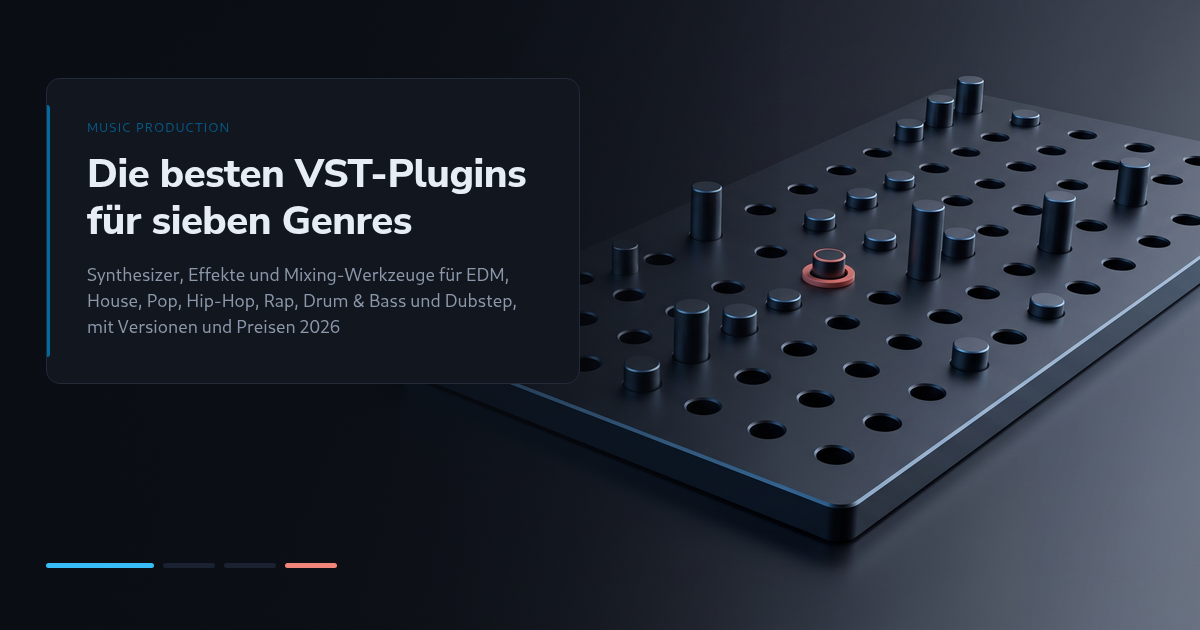 Die besten VST-Plugins für EDM, House, Pop, Hip-Hop, Rap, Drum & Bass und Dubstep 2026
