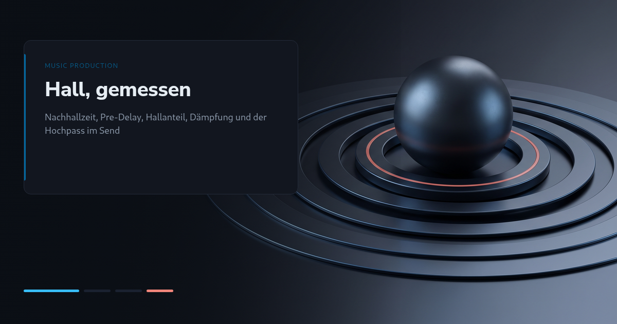 Hall gemessen: wie Nachhallzeit, Pre-Delay, Hallanteil und Hochpass im Send die Klarheit verändern
