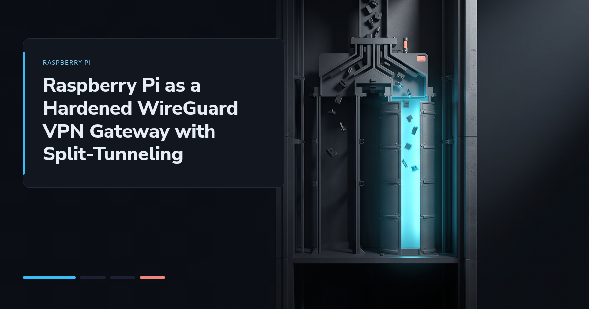 Raspberry Pi as a Hardened WireGuard VPN Gateway with Split-Tunneling