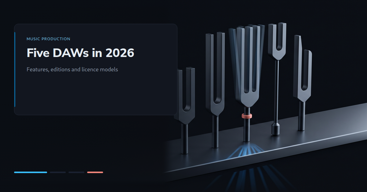 Five DAWs in 2026: FL Studio, Ableton Live, Logic Pro, Cubase and Bitwig Compared