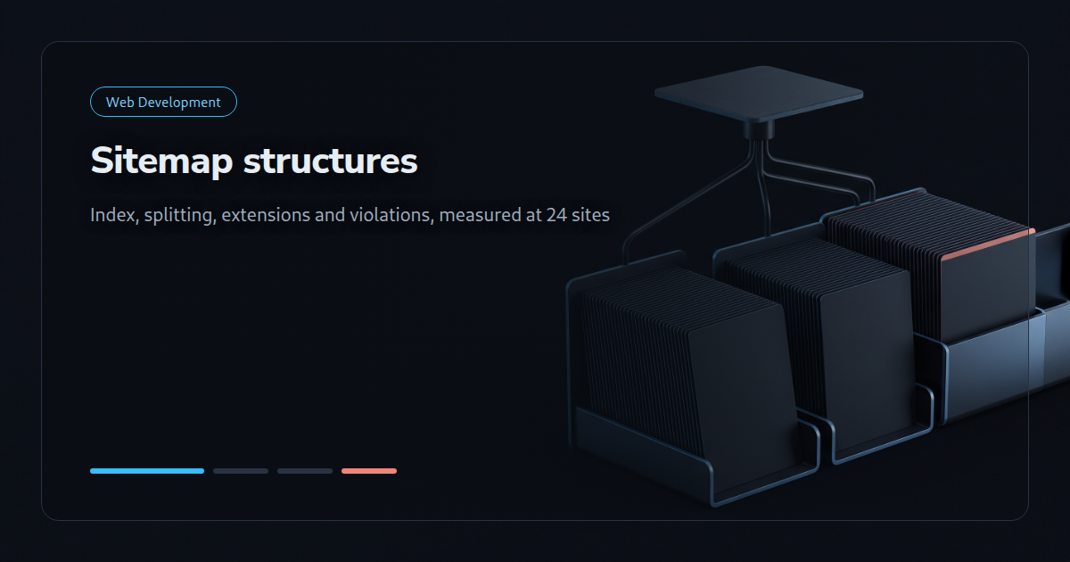 Sitemap Structures Measured at 24 Sites: Indexes, Splitting, Extensions and Violations