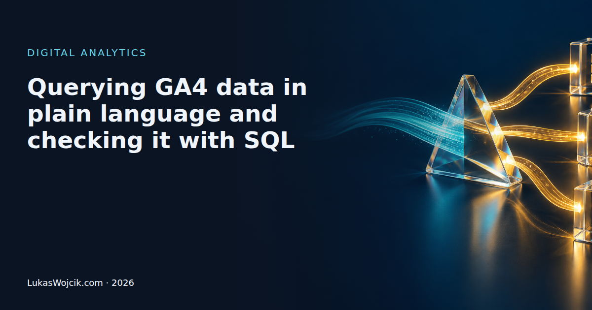 Querying GA4 data in plain language and checking it with SQL