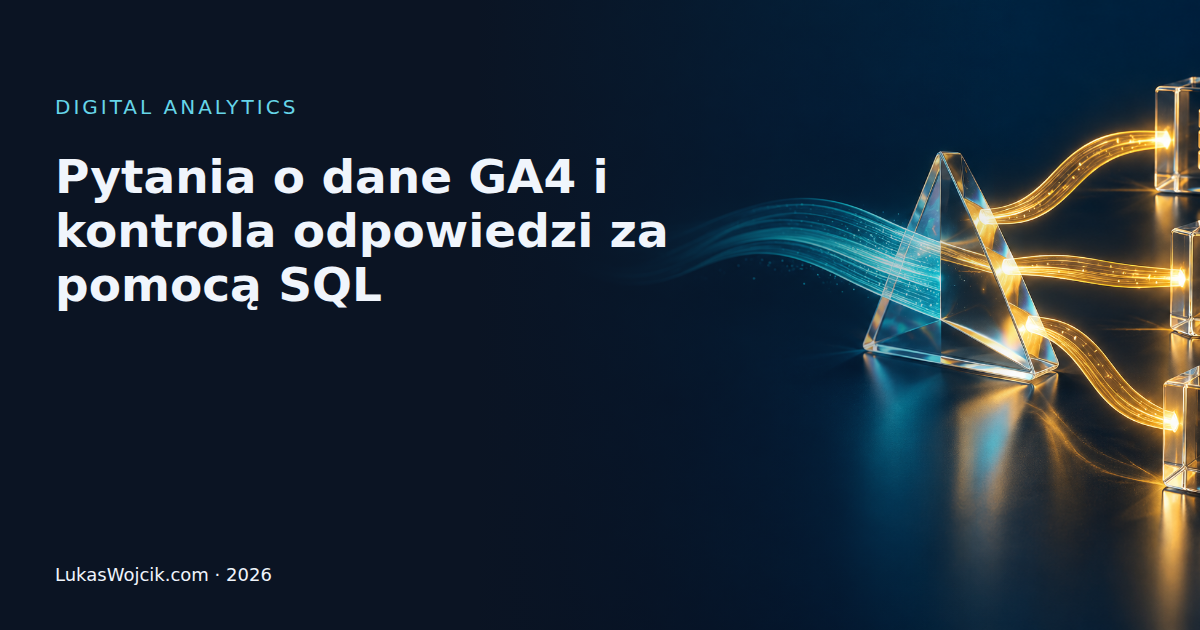 Pytania o dane GA4 i kontrola odpowiedzi za pomocą SQL