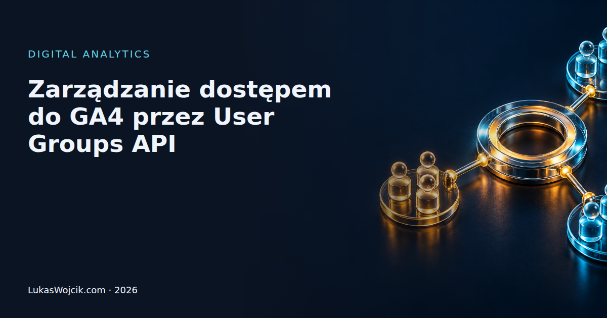 Zarządzanie dostępem do GA4 przez User Groups API