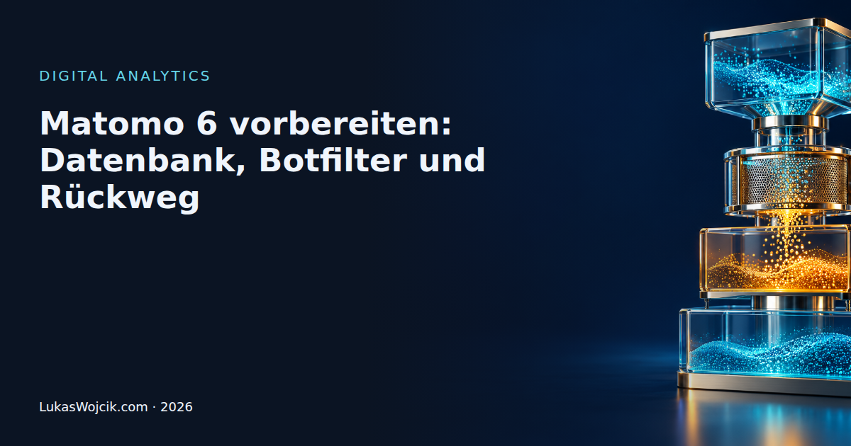 Matomo 6 vorbereiten: Datenbank, Botfilter und Rückweg