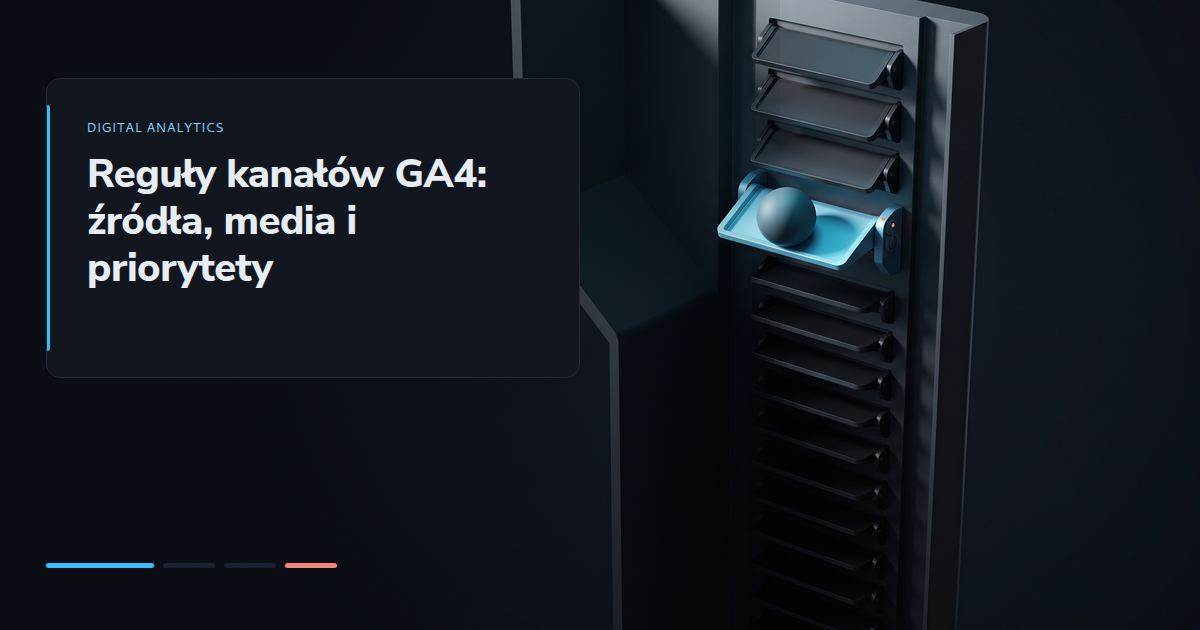 Reguły kanałów GA4: źródła, media i priorytety