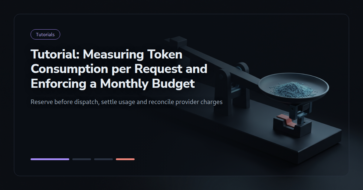 Tutorial: Measuring Token Consumption per Request and Enforcing a Monthly Budget