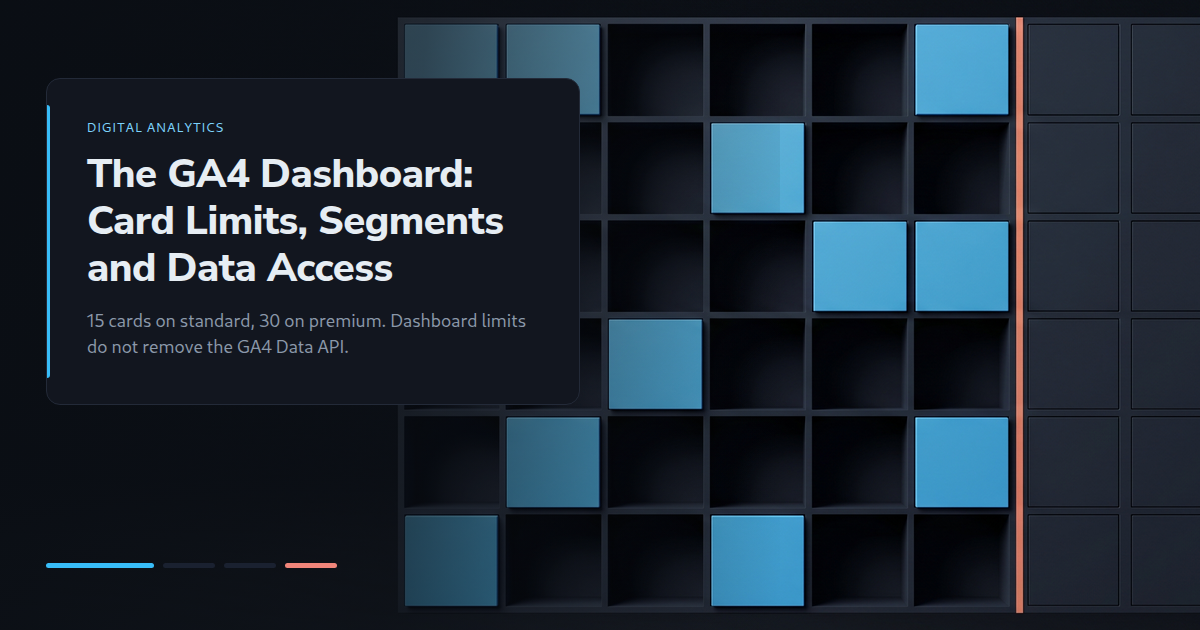 The GA4 Dashboard: Card Limits, Segments and Data Access