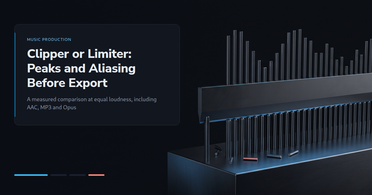 Clipper or Limiter: Peaks and Aliasing Before Export