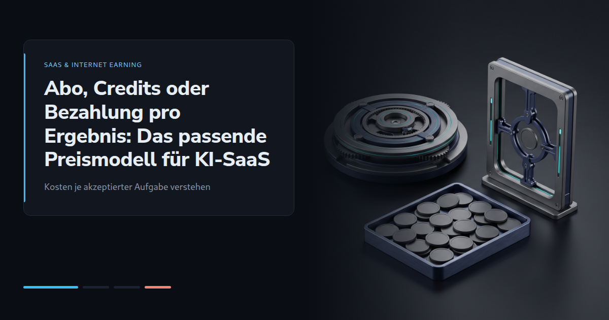 Abo, Credits oder Bezahlung pro Ergebnis: Das passende Preismodell für KI-SaaS