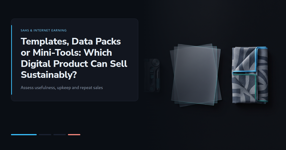 Templates, Data Packs or Mini-Tools: Which Digital Product Can Sell Sustainably?