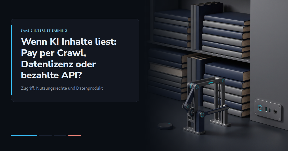 Wenn KI Inhalte liest: Pay per Crawl, Datenlizenz oder bezahlte API?