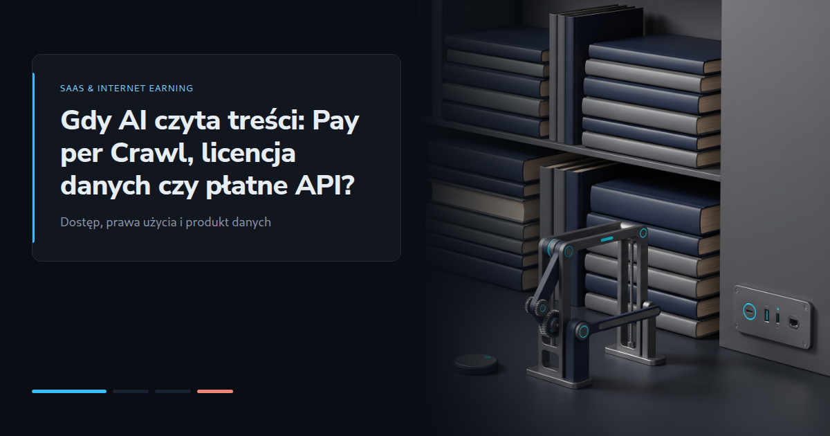 Gdy AI czyta treści: Pay per Crawl, licencja danych czy płatne API?