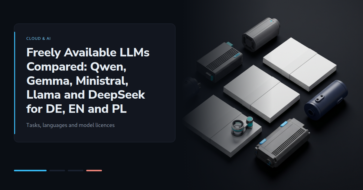 Freely Available LLMs Compared: Qwen, Gemma, Ministral, Llama and DeepSeek for DE, EN and PL