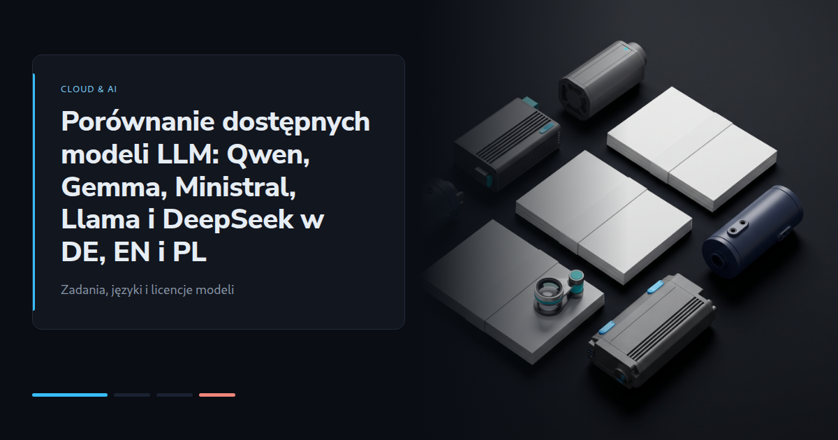 Porównanie dostępnych modeli LLM: Qwen, Gemma, Ministral, Llama i DeepSeek w DE, EN i PL