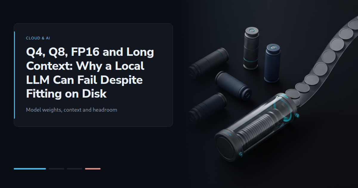 Q4, Q8, FP16 and Long Context: Why a Local LLM Can Fail Despite Fitting on Disk